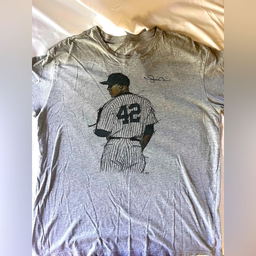 Gray Graphic Men's Shirt Hall of Famer Mariano Riviera summer sporty baseball